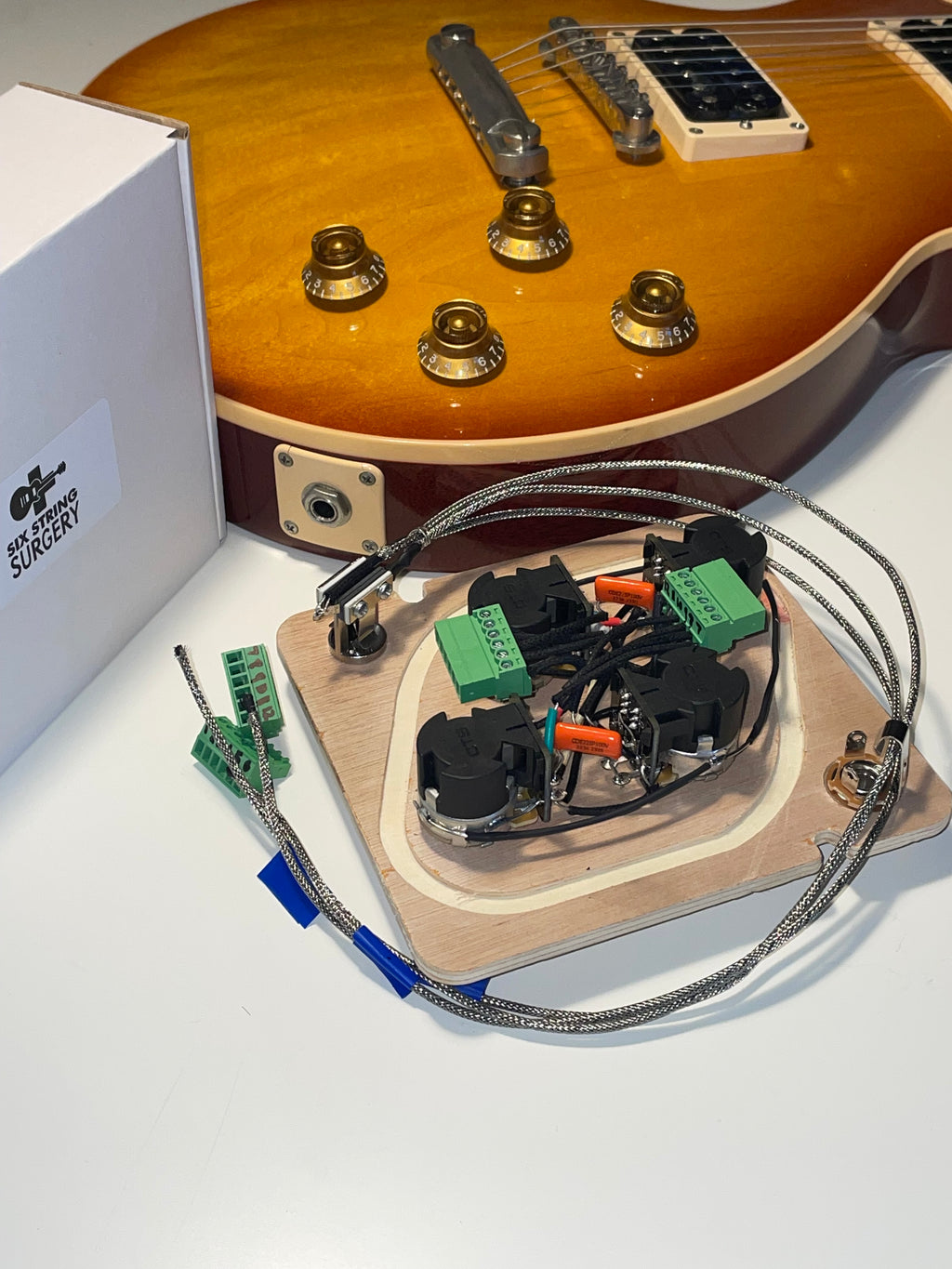 Gibson Les Paul Jimmy Page Wiring Harness CTS push/pull, Orange Drop Caps, Switchcraft